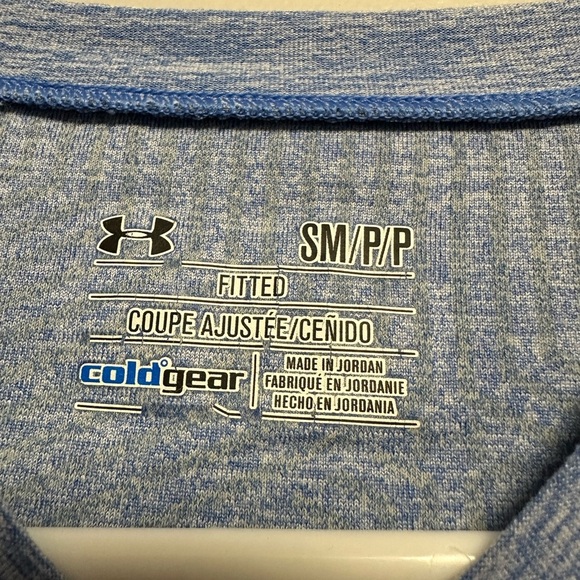 Under Armour Blue Long Sleeve Tee with Crew Neck - Picture 2 of 4